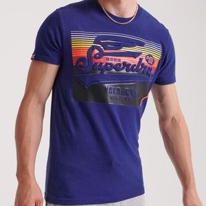 Men’s Superdry Embossed Classic Blue T-shirt L